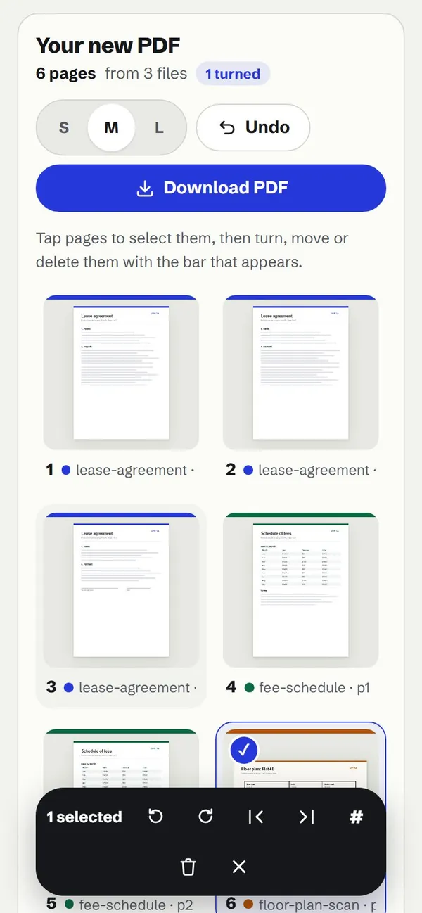 FormFix on its design agreement sample: a typed signature, two ticked boxes and a date placed on page 2, with the signature and text tools beside it